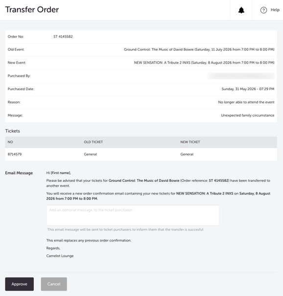 MY EVENT - TRANSACTIONS TAB - TRANSFER REQUEST - PENDING IF APPROVED 1