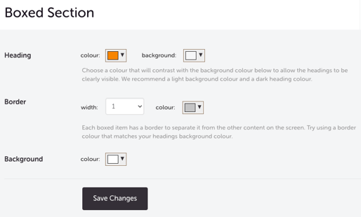 My Event - Edit Event - CUSTOM PAGE DESIGN - BOX SETTINGS - EDIT