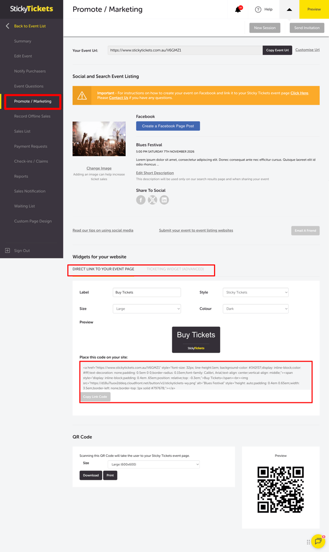 Promote-Marketing-directlink-qwidget