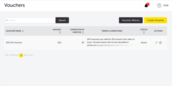 TRANSACTIONS - VOUCHERS TAB - CREATE VOUCHER - VOUCHER CREATED