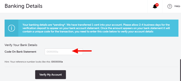 enter-code-on-bank-statement